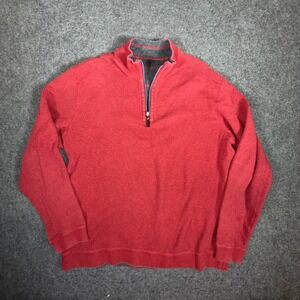 Tommy Bahama Mens Reversible Quarter Zip Pullover Sweatshirt Sweater L FLAW